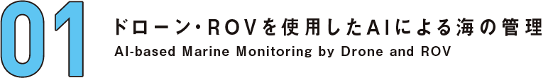 01 ドローン・ROVを使用したAIによる海の管理 AI-based Marine Monitoring by Drone and ROV